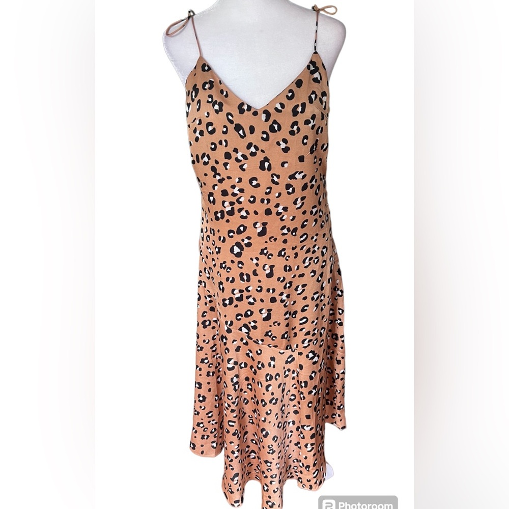 Spring Haze Leopard Print Slip Dress Size Small